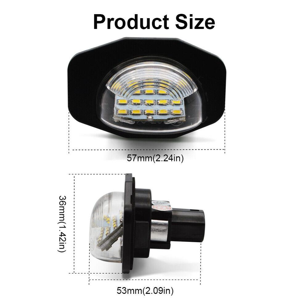 Set di 2 luci targa per Toyota Auris Corolla