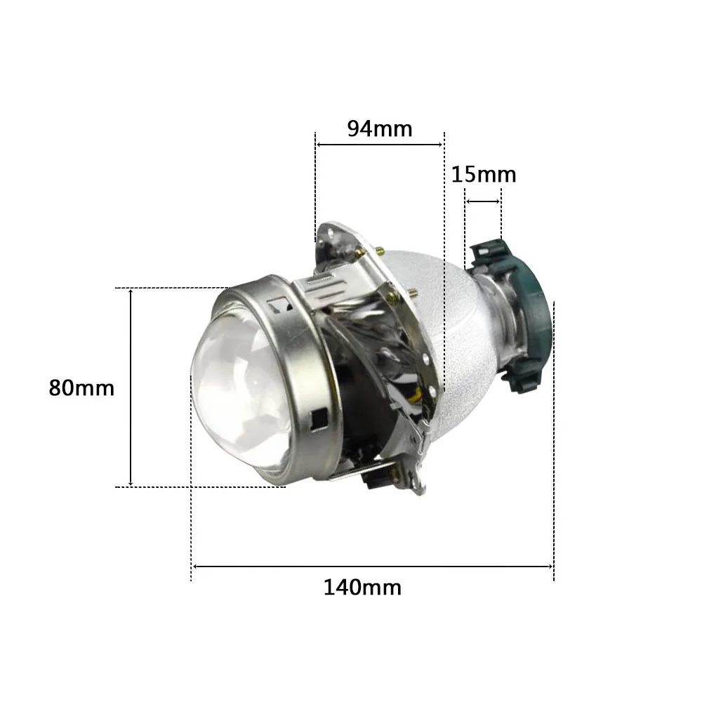 Set di 2 lenti di ingrandimento Bi-Xenon LUSMAR™ da 3 pollici D1S D3S con anello di fissaggio