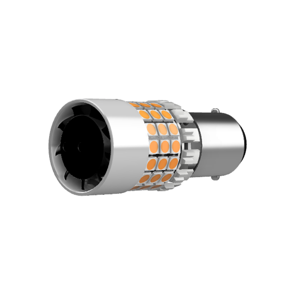 Set di 2 lampadine LED BA15S PY21W LUSMAR™ Gialle 7000 lm Canbus - senza errori