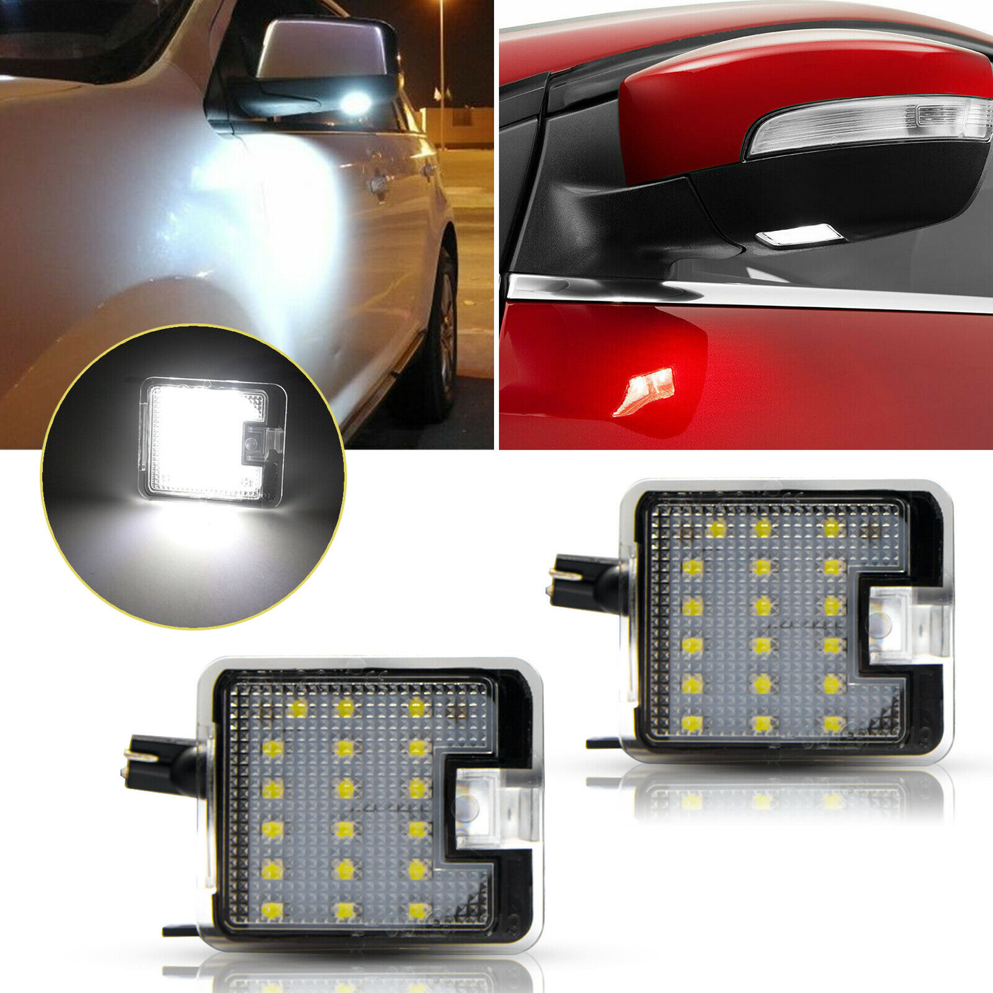 Set di 2 luci a LED per specchietti retrovisori Ford Focus Kuga Escape