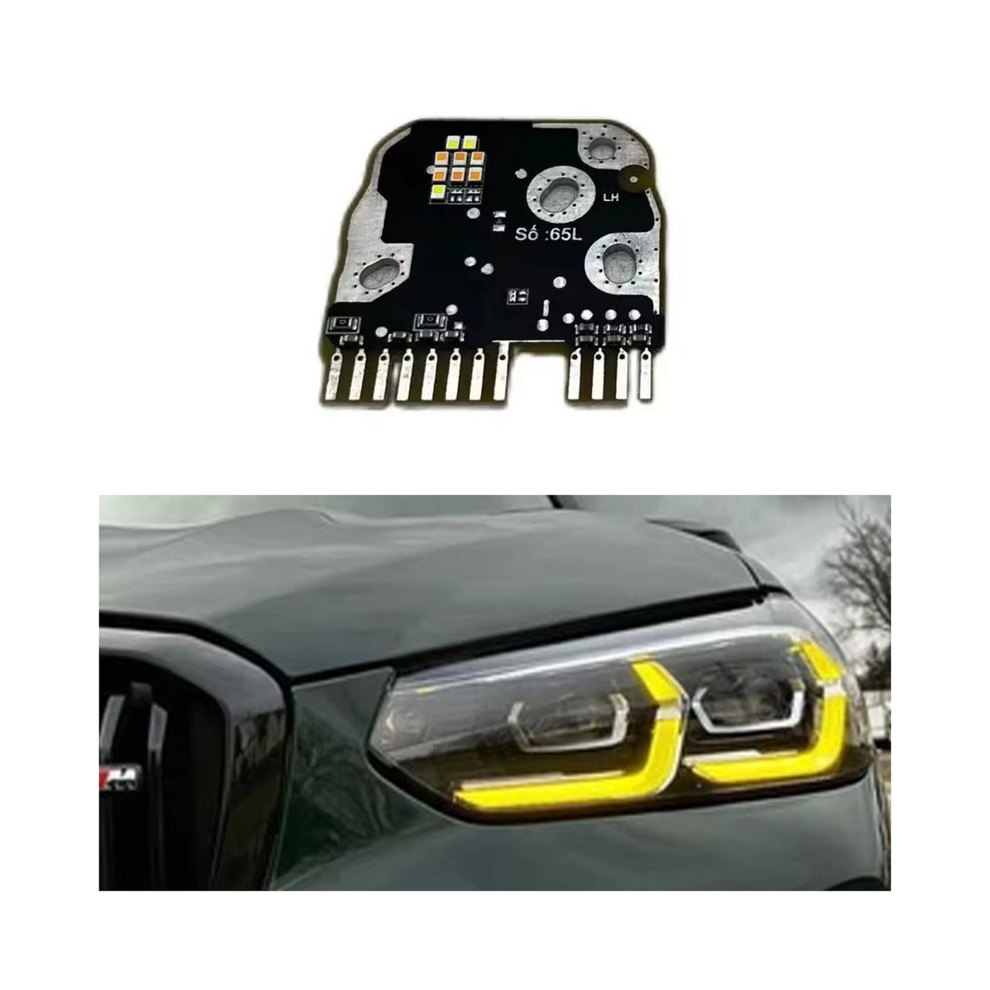 Modulo DRL BMW X3 X4 facelift sostituzione OEM 63115A0E621; 63115A0E622