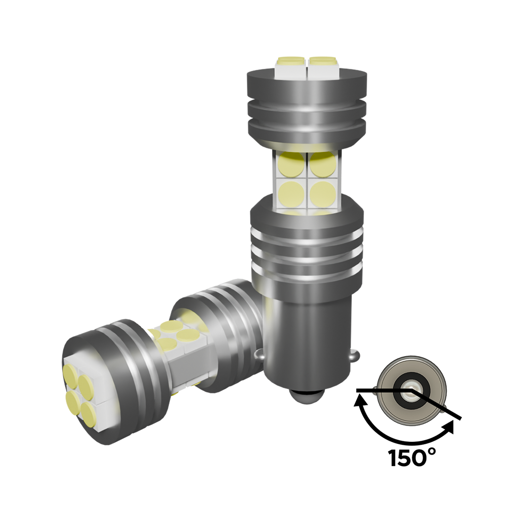 Set di 2 lampadine LED BA9S BAY9S BAX9S H6W LUSMAR™ Bianco / Giallo 900 lm Canbus - senza errori