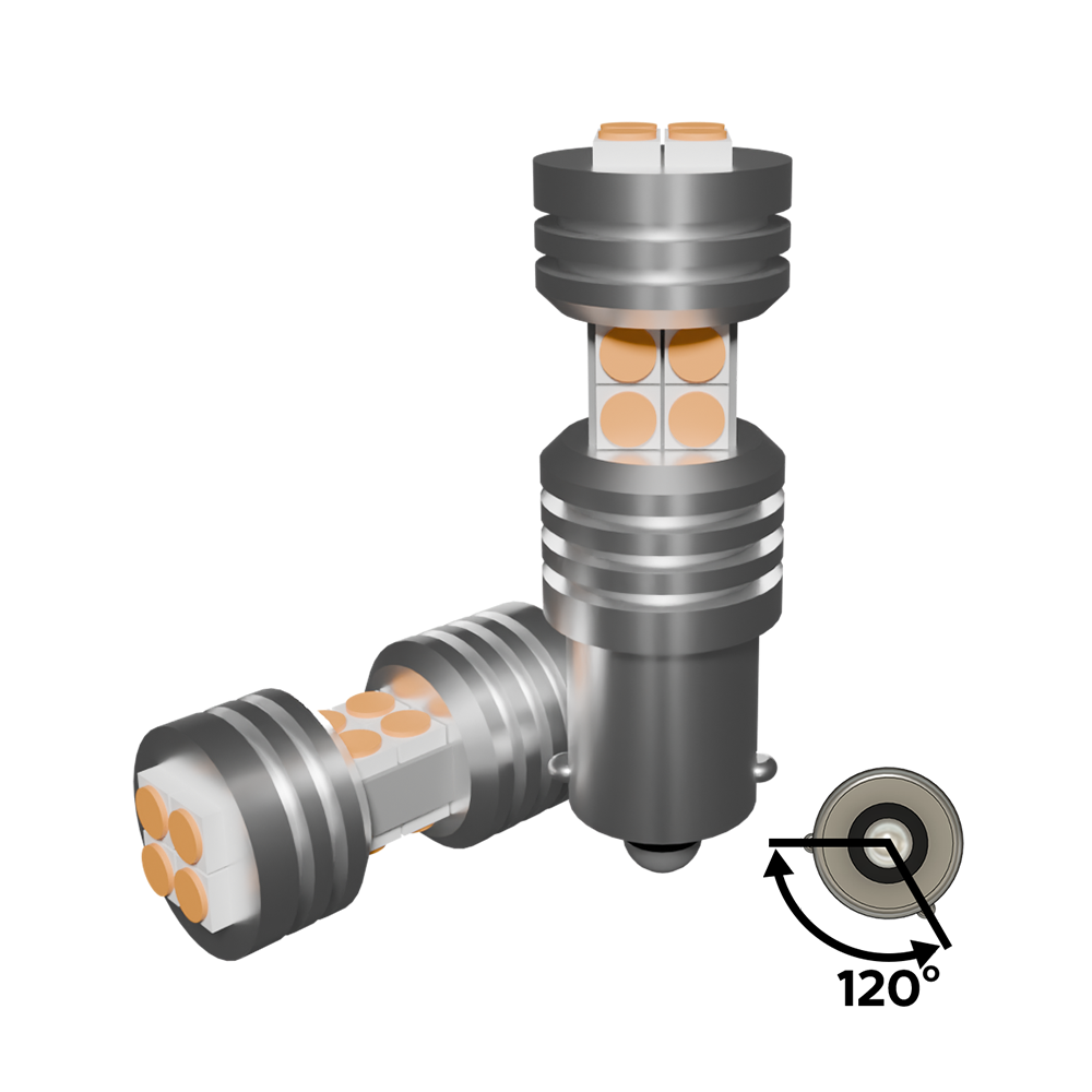 Set di 2 lampadine LED BA9S BAY9S BAX9S H6W LUSMAR™ Bianco / Giallo 900 lm Canbus - senza errori