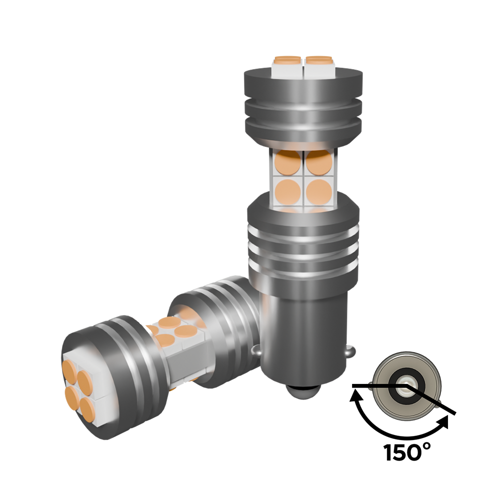 Set di 2 lampadine LED BA9S BAY9S BAX9S H6W LUSMAR™ Bianco / Giallo 900 lm Canbus - senza errori