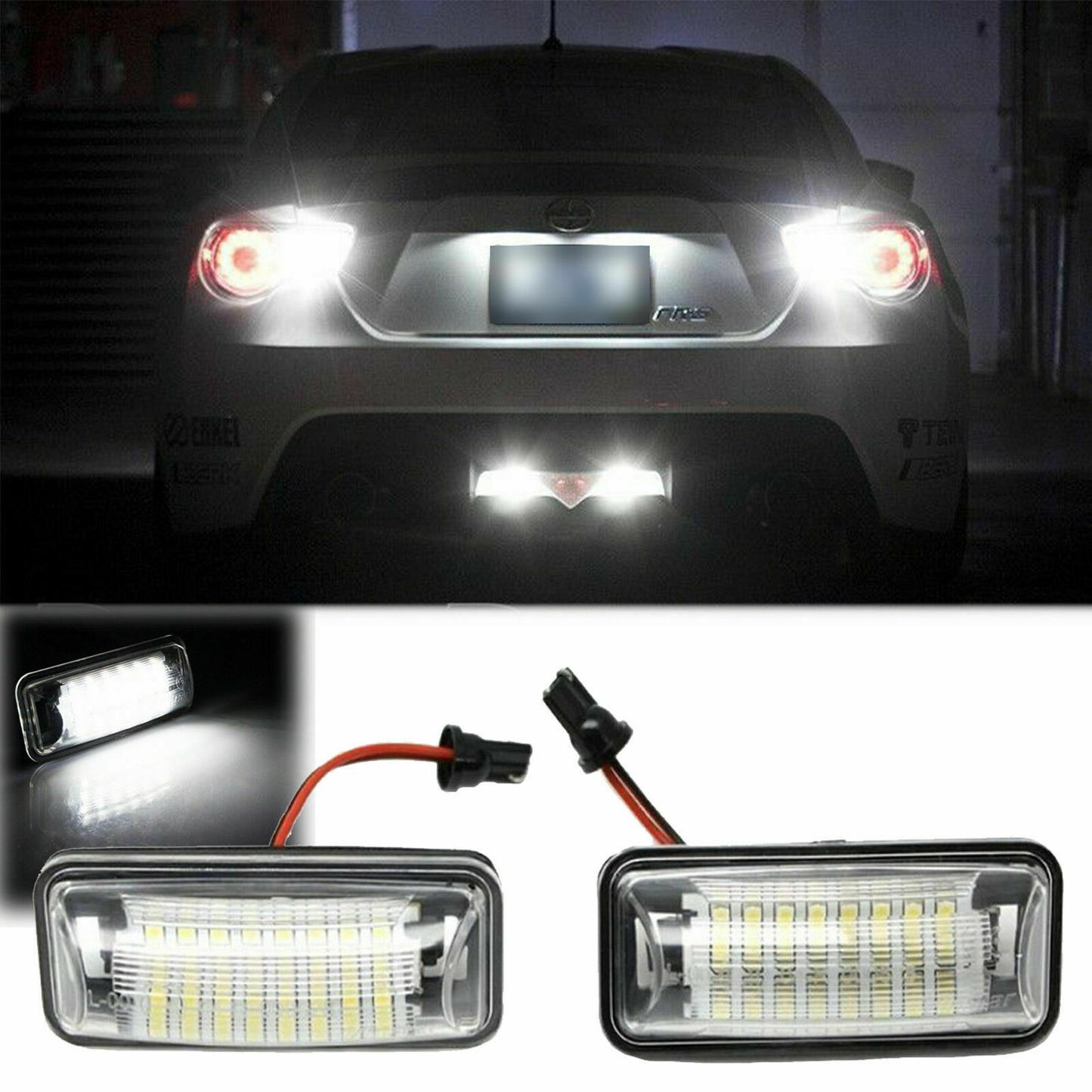 Set di 2 luci targa per Toyota Subaru