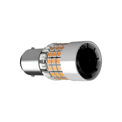 Set di 2 lampadine LED BA15S PY21W LUSMAR™ Gialle 7000 lm Canbus - senza errori 