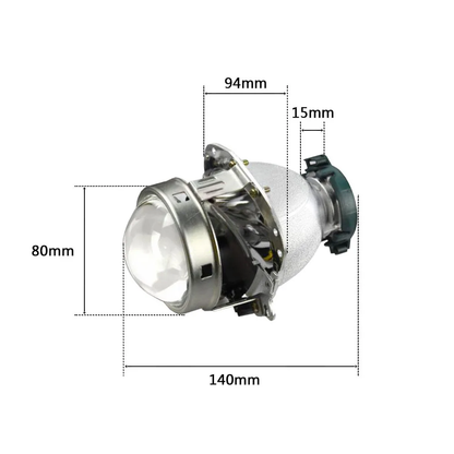 Set di 2 lenti di ingrandimento Bi-Xenon LUSMAR™ da 3 pollici D1S D3S con anello di fissaggio
