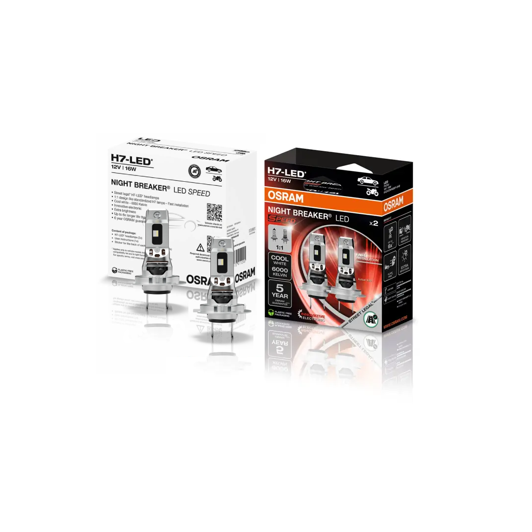 Kit LED H7 Osram Night Breaker 6000k 3000 lumen