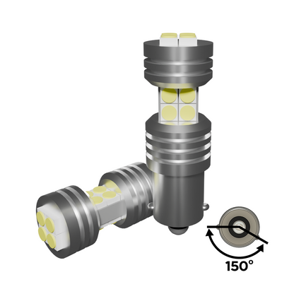 Set di 2 lampadine LED BA9S BAY9S BAX9S H6W LUSMAR™ Bianco / Giallo 900 lm Canbus - senza errori 