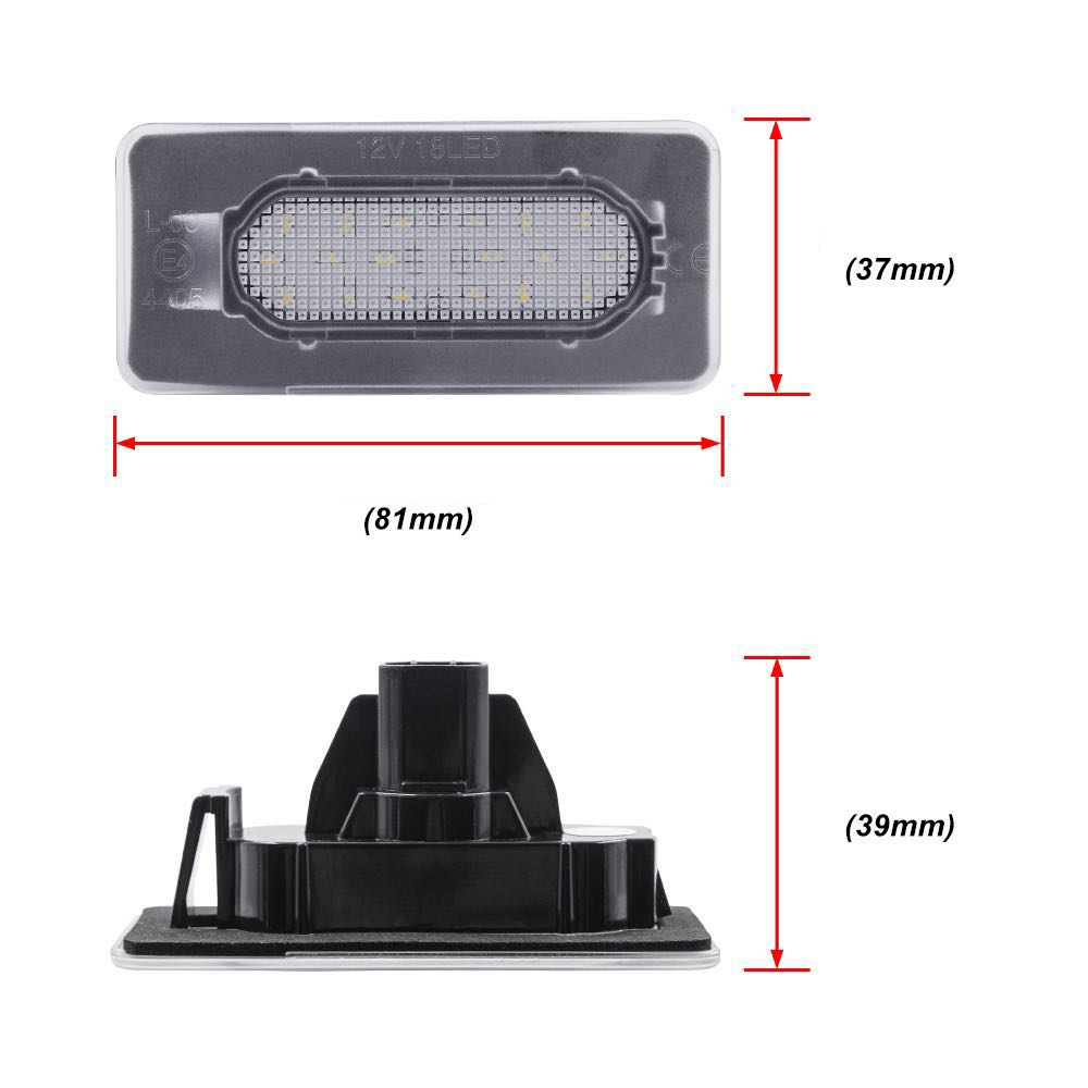 Set di 2 luci targa Toyota Corolla 2014 - 2019