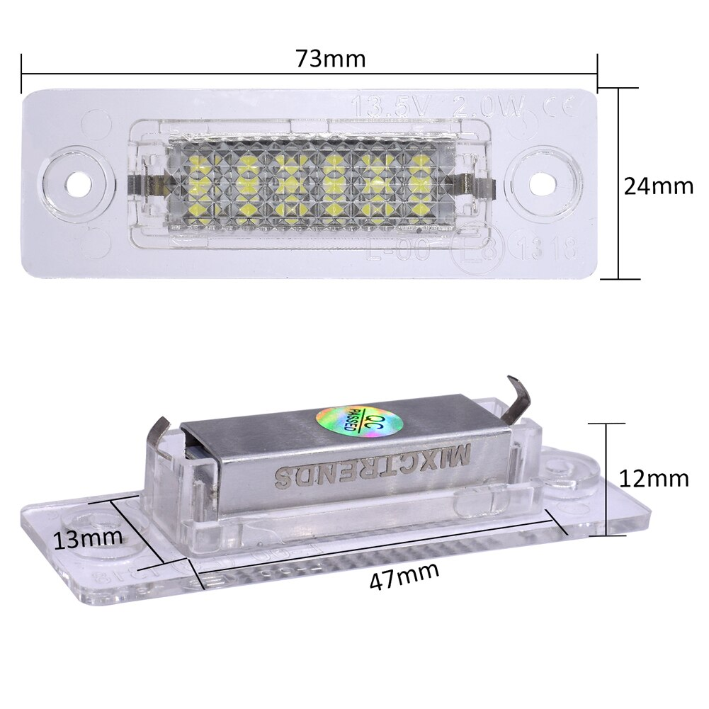 Kit 2x LED targa Caddy Jetta Touran Passat Transporter Volkswagen